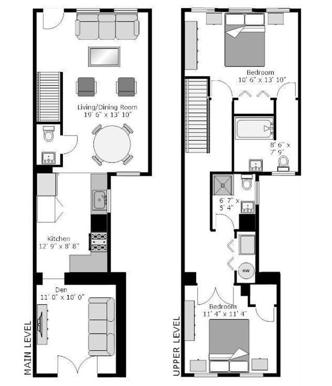 Photo - Updated Row Home with 2 Beds, 2.5 Baths Steps to Metro
