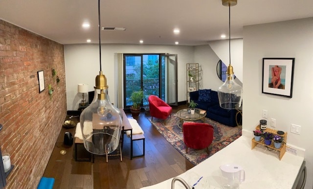 View from kitchen onto living room area - 1000 Fell St (Baltimore, MD)