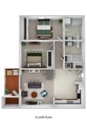 Dos habitaciones, un baño y medio