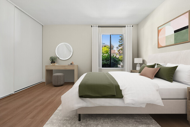 Renovated Package I bedroom with hard surface flooring