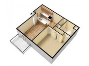 1 Bedroom, 1 Bathroom Polo Club 3D