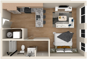 The Patent 0A - Studio Floorplan