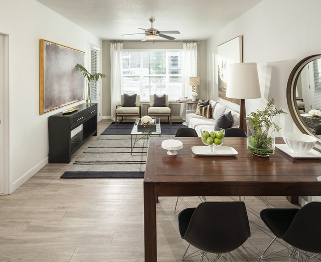 Ceiling Fan In Living Room - Parc West Apartments