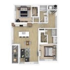 2 Bed 2 Bath Plus