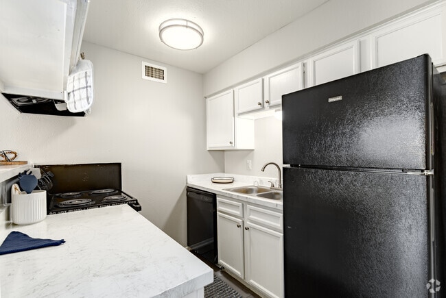 Studio - 420 SF - Kitchen - The Jasmine Apartments