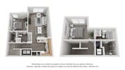 A 3D rendering of the Cedar floor plan