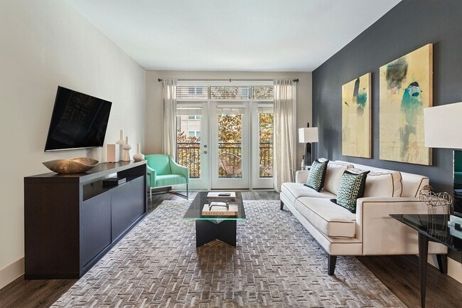 Select homes have floor-to-ceiling windows as well as patios and balconies