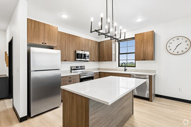 West Facing Corner 2BR, 2BA - 1,038SF - Kitchen