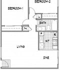 2BR/1BA