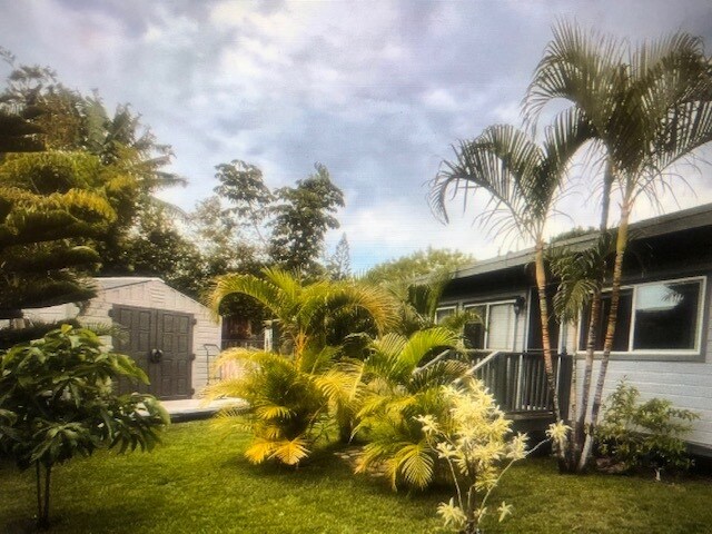 storage and back entrance to house - 13 Waikalani Pl