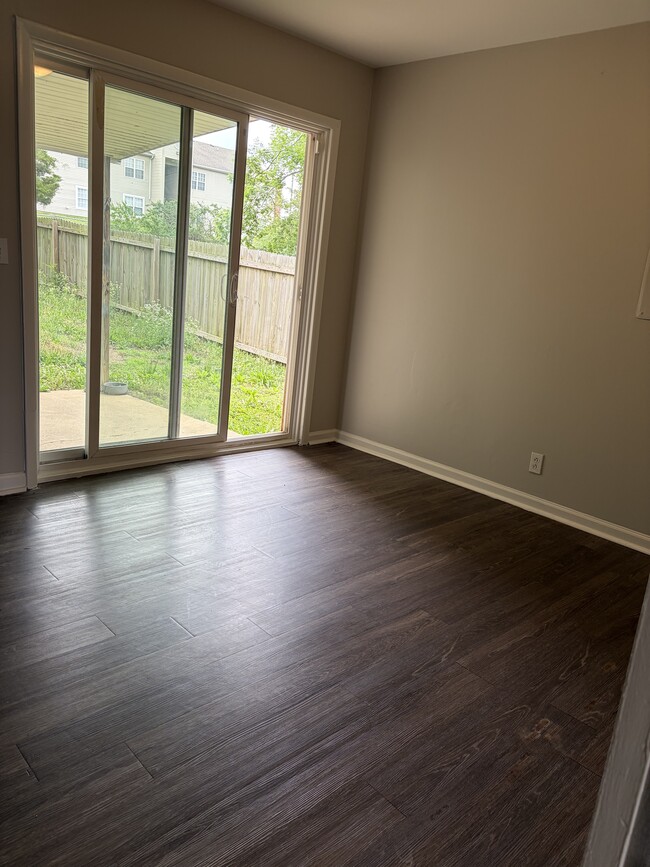 Kitchen leads into yard