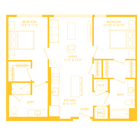 B1 | 2x2 | 930 sq ft