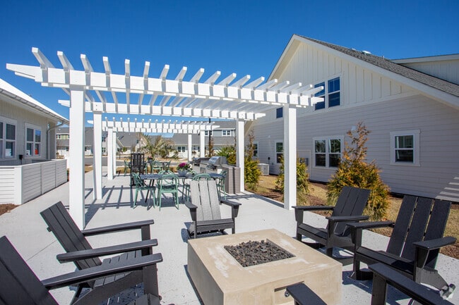 Outdoor Grill Area with Tables & Firepit