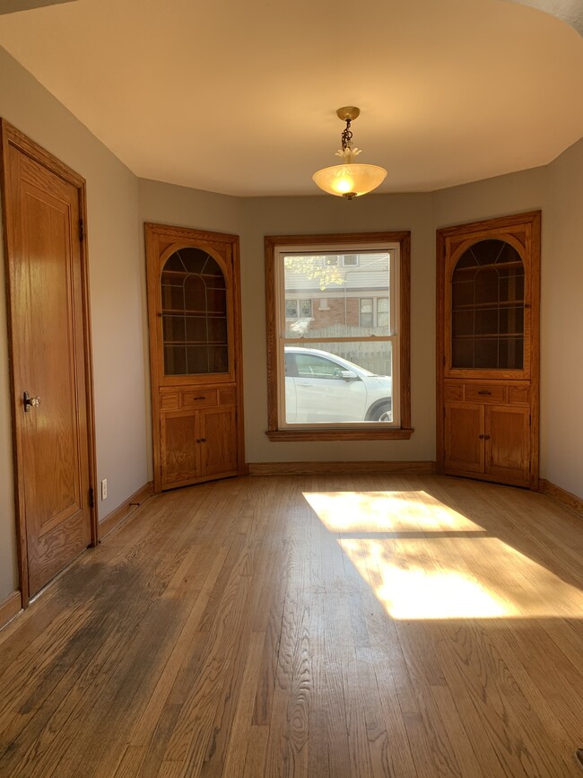 Dining area - built in china cabinets