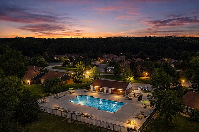 83 West Townhomes Evening Pool Photo - 83 West