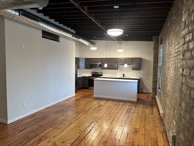 #203 Living Room/Kitchen - The Shop Lofts