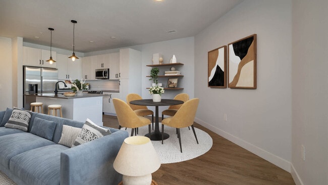 Living Room with Hard Surface Flooring - White Fence Farm