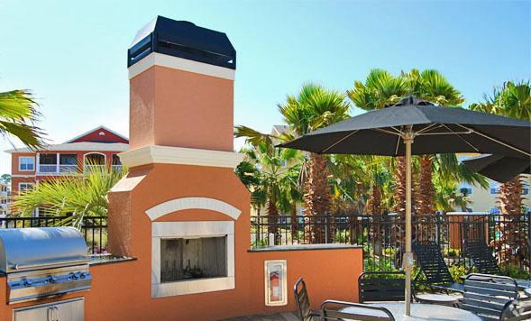 Sundeck Fireplace & Grilling Area - Prosper Gulfport