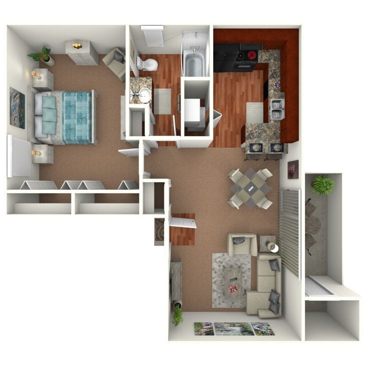 Floor Plan - The Willow 1B 1BB