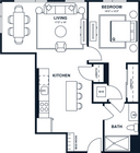 A10 | 1x1 | 701 sq ft