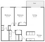 2 BR/ 1 BA