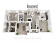 2 BED / 2 BATH / 1208 SQ FT B-5
