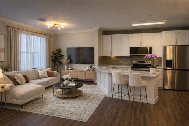 Cocina y sala de estar preparadas - 4602 SW 160th Ave Unidad 525