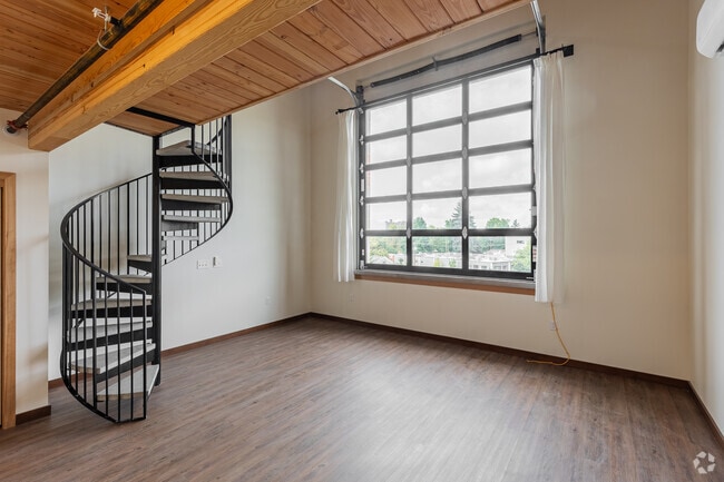 1BR, 1BA - 647SF - Living Room - Atomic Orchard Experiment