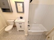 modern bath with tub and shower