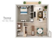 1 Bed 1 Bath | 700 sq ft