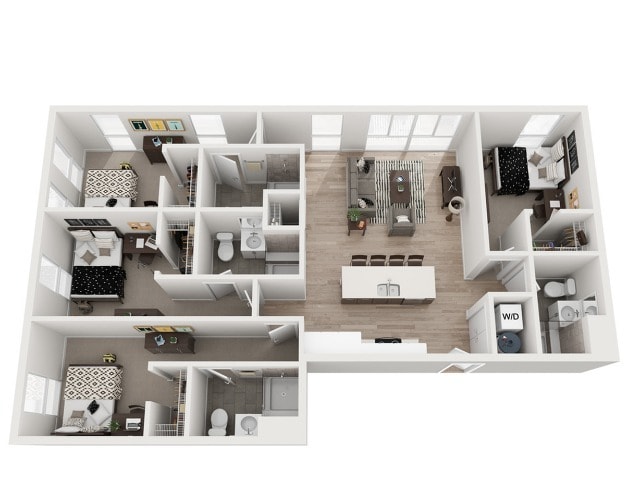 4 Bed 4 Bath - 4 Bed 4 Bath