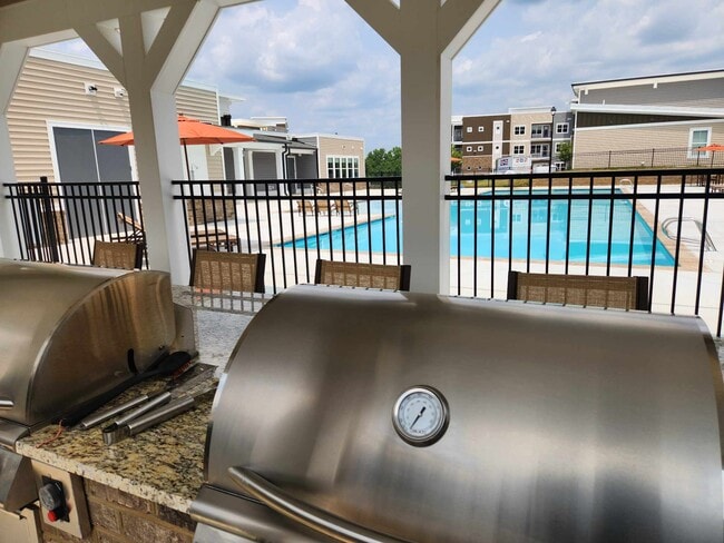 Community grills and pool