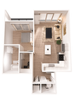 Bhatt - 1x1 Floorplan