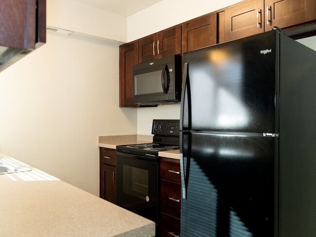 Kitchen with Black Appliances