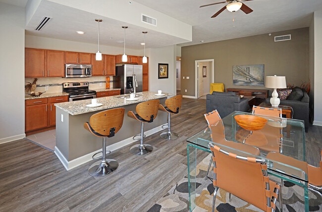 Updated Model Suite with All New LVT Hard Surface Flooring - Living Area.