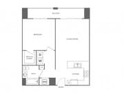 One Bedroom One Bath (722 SF)