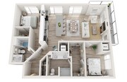 Plan D6 | 2 bedroom, 2 bathroom