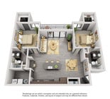 Seven - 2x2 - 2 Beds - 2 Baths - 1152 Sq. ft.