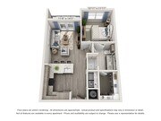Floor plans are artist’s rendering. All dimensions are approximate. Actual product and specifications may vary in dimension or detail. Not all features are available in every apartment. Prices and availability are subject to change.