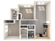 GW-B1 Premium: 2BD | 2BA | 775 SF