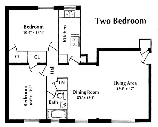 Floor Plan - 2 Bedroom HPCA