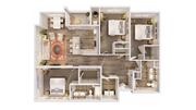 Three Bedroom Two Bathroom Apartment