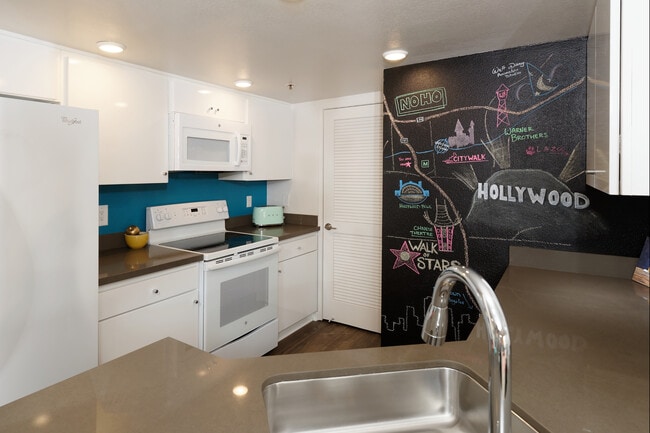 Standard Apartment Kitchen with Quartz Countertops