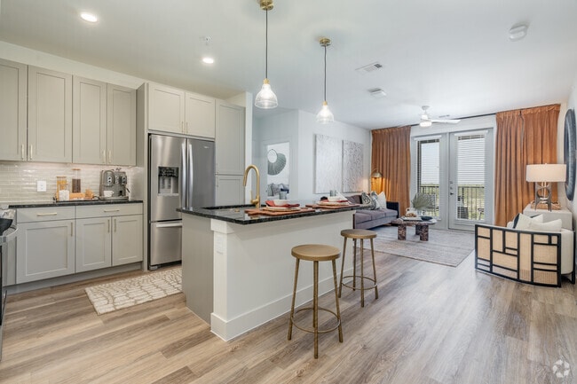 2BR, 2BA - 1,167SF - Living Room/Kitchen