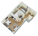 1 Bedroom, 1 Bathroom- K