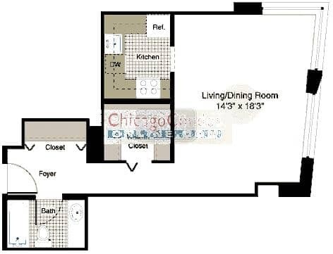 Floor Plan - 440 N Wabash Ave Apartment