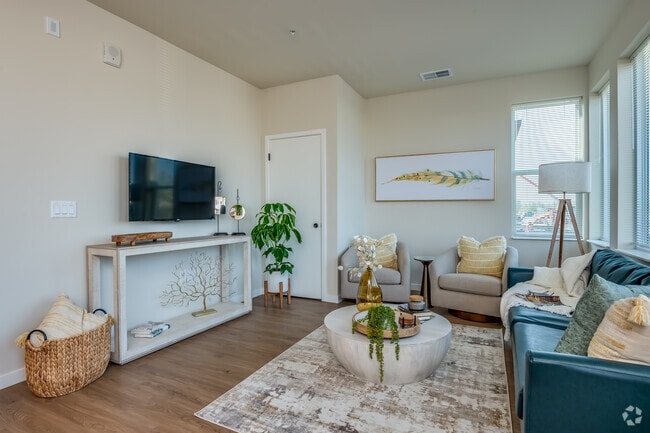 1BR, 1BA - 762SF - Living Room - The Daniels at Northern Gateway