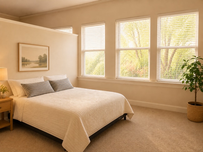 Dormitorio extragrande con mucha luz natural. Vistas a los árboles desde todas las ventanas. - 2971 Mumbarto Ave Unidad D