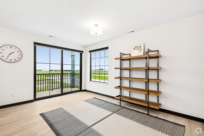 West Facing Corner 2BR, 2BA - 1,038SF - Living Room