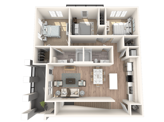 3 bedroom 2 bathroom - Remington Upper Level